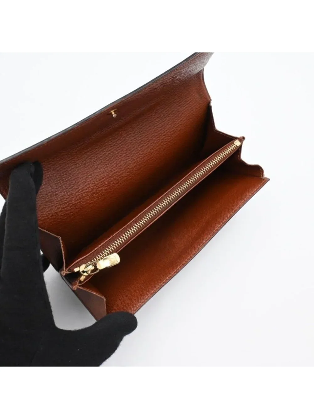 Louis Vuitton Monogram Portefeuille Sarah Wallet Brown
